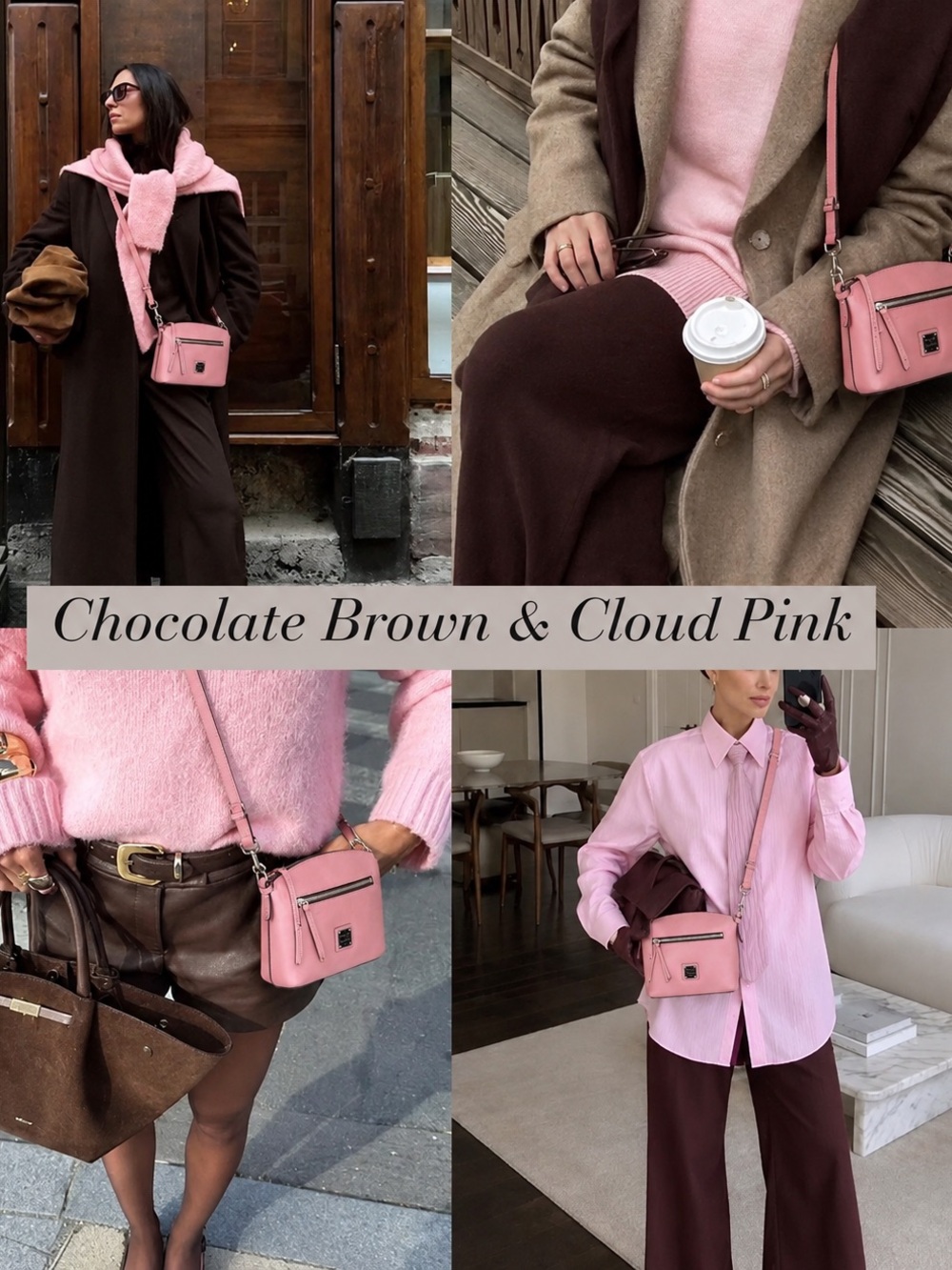 Dooney & Bourke Pink Crossbody Bag Gold-Tone Hardware
